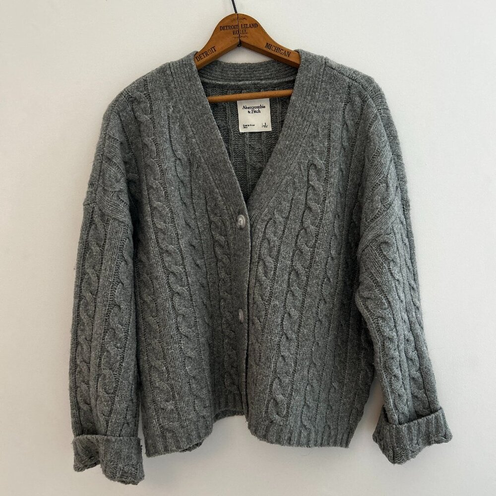 Oversized Cable-Knit Cardigan